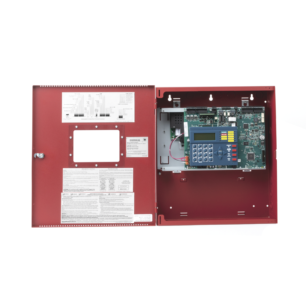 Addressable Fire Alarm Control, with upload/download, 636-Points on Two Signaling Line Circuit’s (SLC’s),W/Built In dialer, (2nd SLC optional), 24VDC. INTERIOR