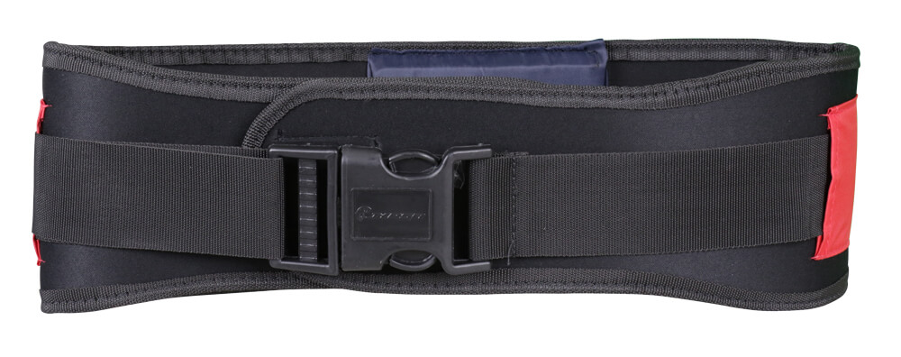 Faja de espuma rígida de 5" MOD 934 talla mediana, esponja rígida en la parte interna del soporte y región lumbar de 12.7 cm de foam de baja densidad con respaldo textil en ambas caras, confortable región abdominal de 10.1 cm con cierre de gancho y felpa, respaldo con tela de polinylon, bies de polipropileno, cinturón con broche de seguridad.