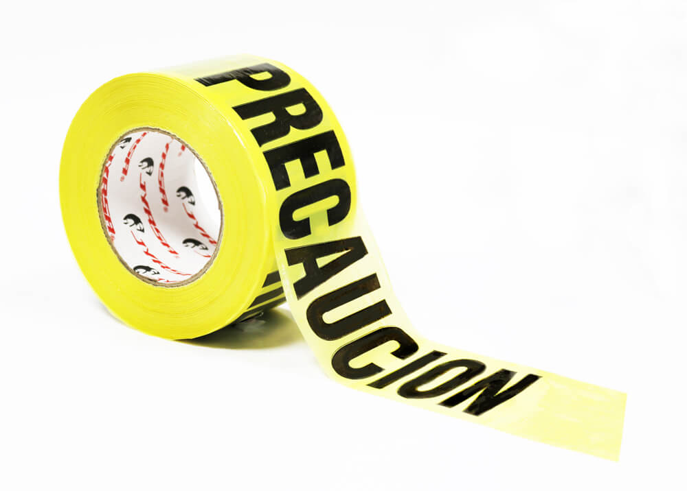 [SIF10-SR-1192] Cinta amarilla leyenda "precaución".