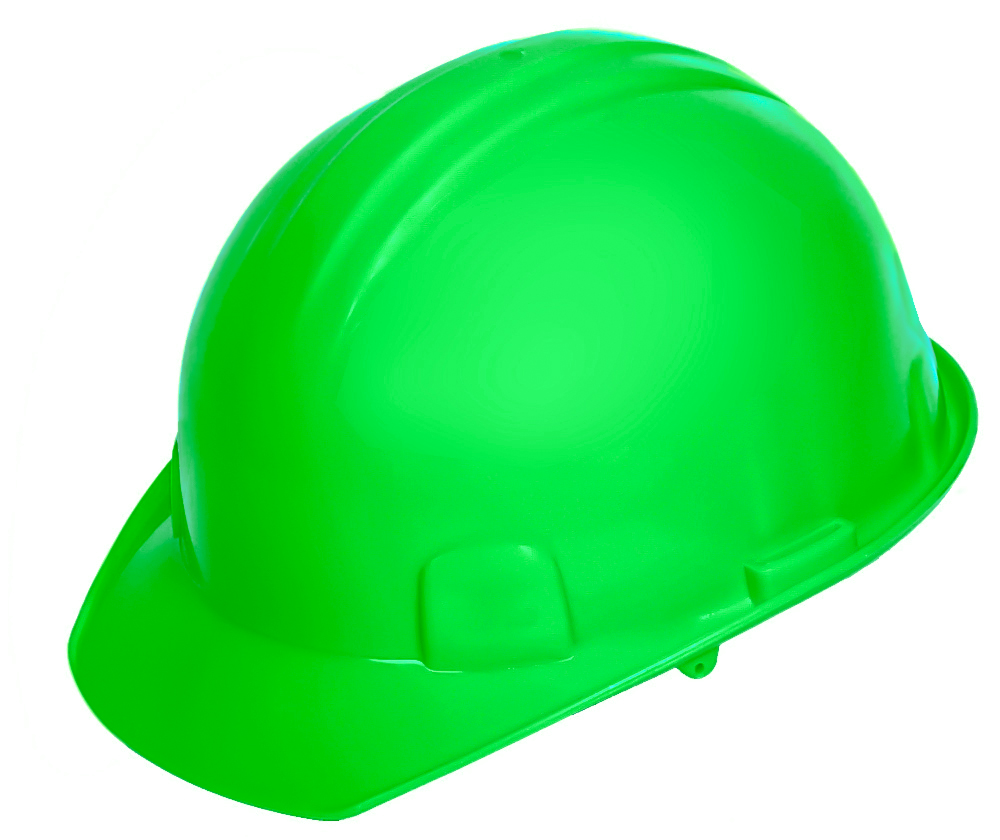 Casco de seguridad modelo ww-2002 color verde alta visibilidad, de 4 puntos.