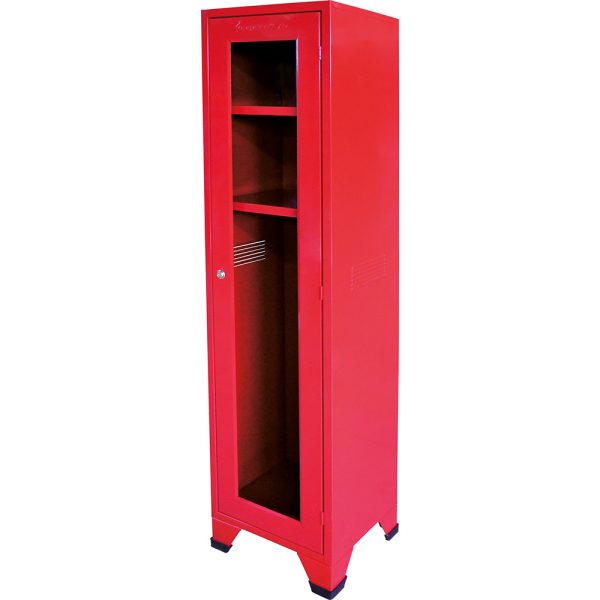 Gabinete rojo p/1 traje de bombero 40 x 45 x 180 cm.