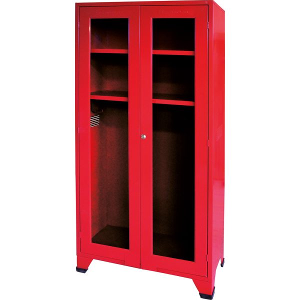 [SIF12-N016R02] Gabinete rojo para 3 trajes de bombero 