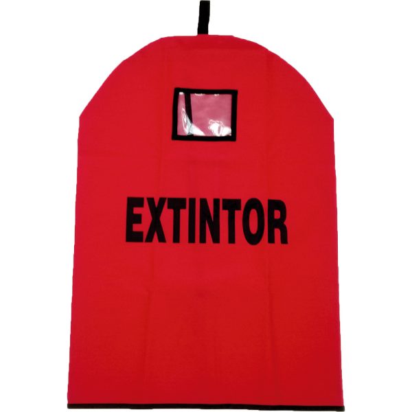 Funda cubre extintor ventana chica.