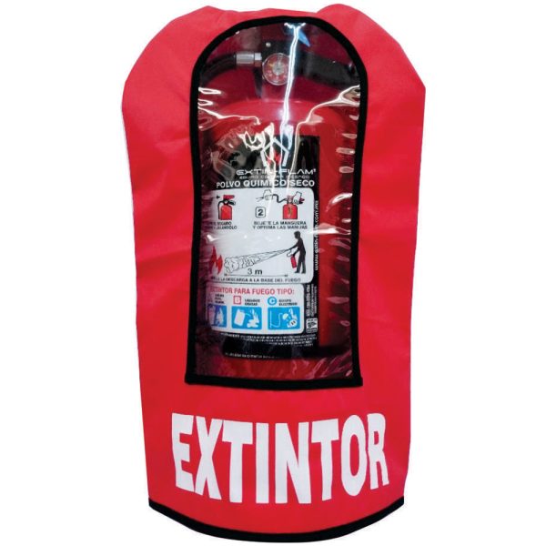 Funda cubre extintor ventana grande.