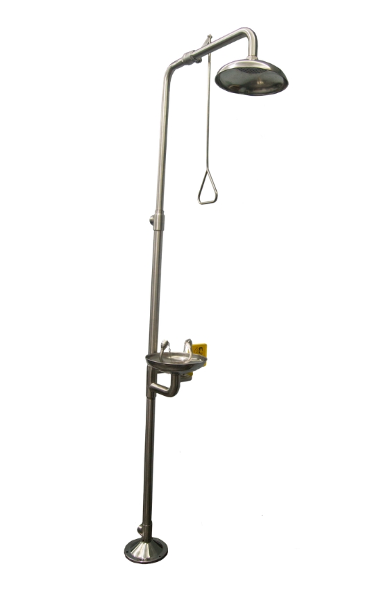 [SIF7-RL1] Regadera con Lavaojos totalmente en acero inoxidable.