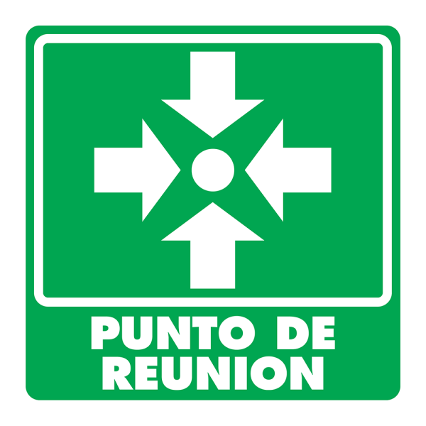 [SIF12-SA008N08] SEÑAL MODELO 008 PUNTO DE REUNIÓN 25X25 NORMAL ESTIRENO