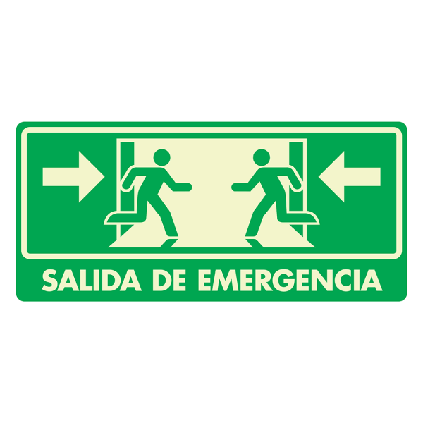 SEÑAL MODELO 026 SALIDA DE EMERGENCIA 20X40 NORMAL ESTIRENO