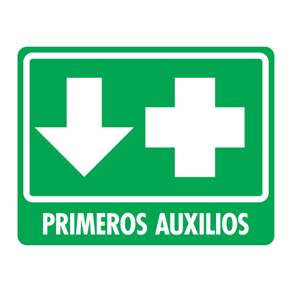 SEÑAL MODELO 015 PRIMEROS AUXILIOS 20X25 NORMAL ESTIRENO