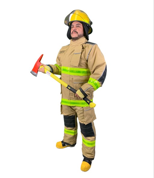 [SIF7-FP-COM-5-AM-S_M] Traje de Bombero Profesional | Combo HERO PBI-MAX (S-M)