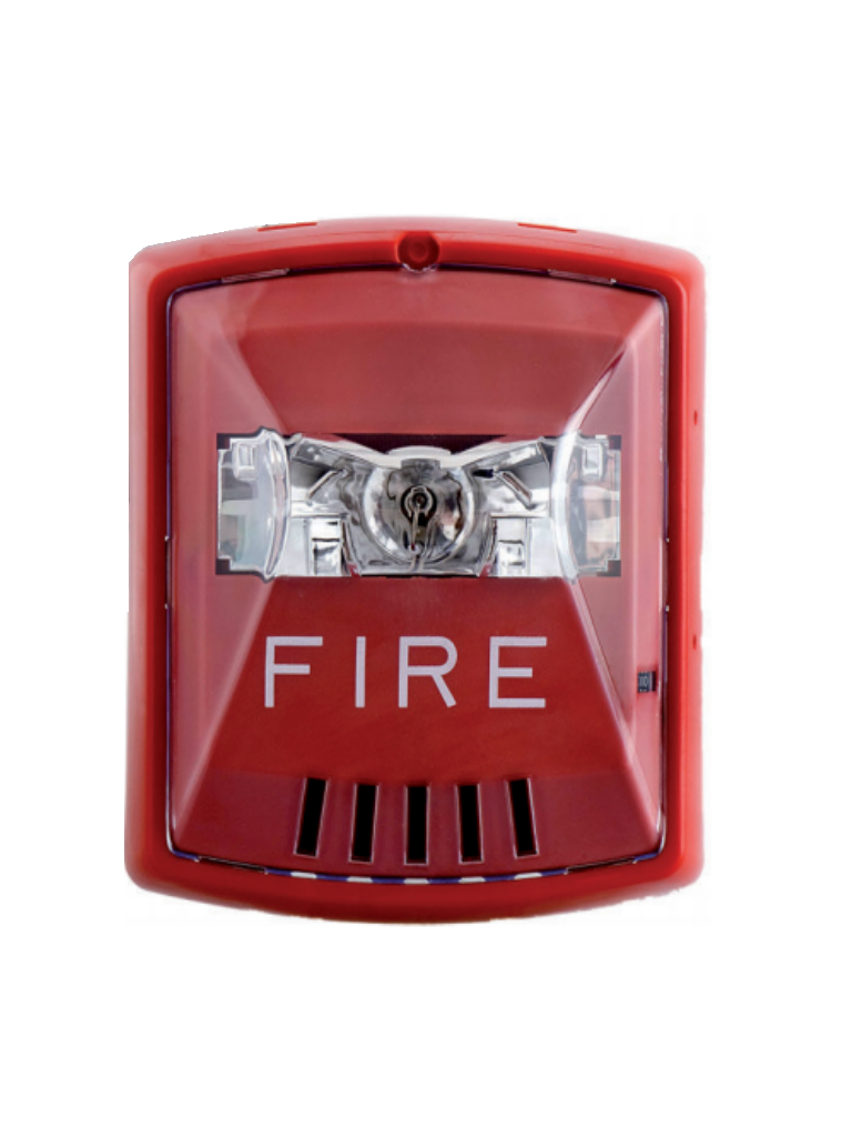 [SIF14-WHSR] SIRENA-ESTROBO 12 / 24VCD Multicandela rojo pared