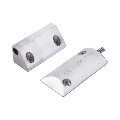Contacto Magnético para Piso, Salida Dual NC/NA, GAP 65mm, Cubierta de Aluminio con 55cm de Cable Blindado