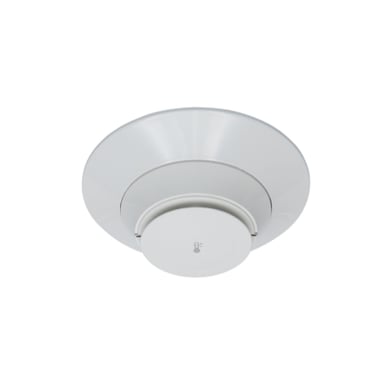 Intelligent addressable 135 degree thermal detector with flashscan; white.