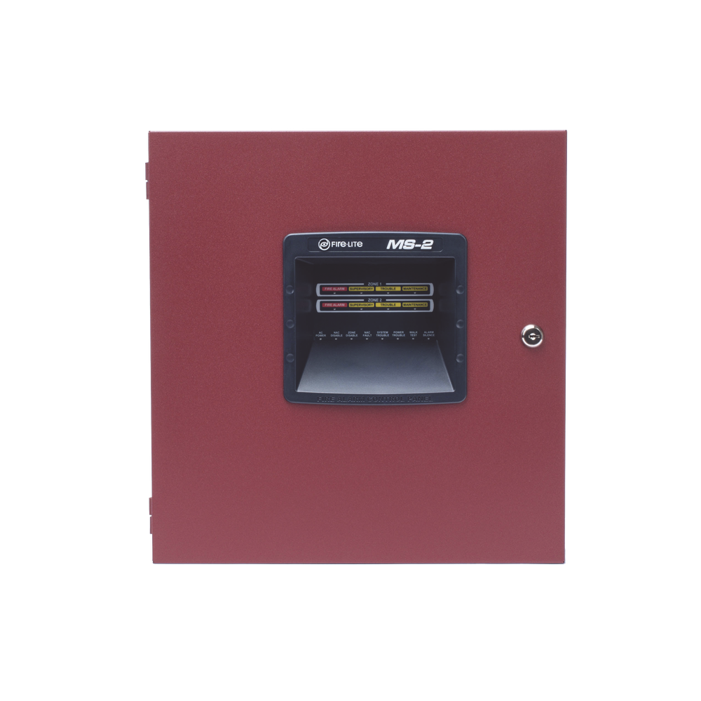 Fire Alarm Control Panel, 2-Zone, Class B, 24VDC, One Class B NAC.