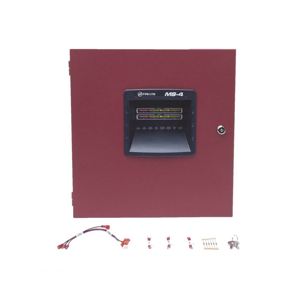 Fire Alarm Control Panel, 4-Zone, Class B/A (Use CAC-4 for Class A), 24VDC, One Class B/A (Use CAC-4 for Class A) NAC.