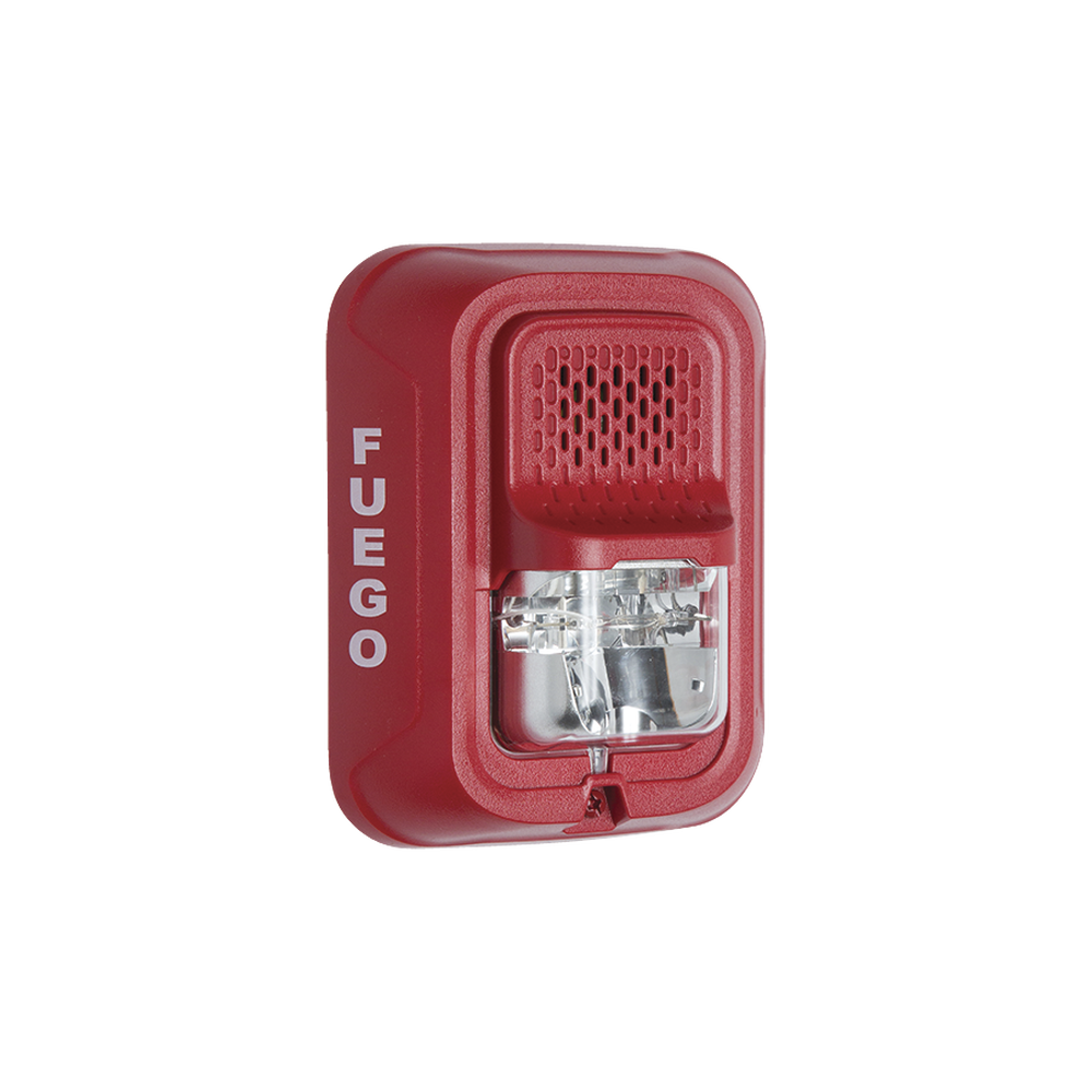 Horn/Strobe, 12/24 Volt, Red, Multi-Candela 15,15/75, 30, 75,110,115 cd