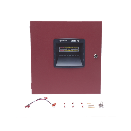 [SIF5-MS-4] Fire Alarm Control Panel, 4-Zone, Class B/A (Use CAC-4 for Class A), 24VDC, One Class B/A (Use CAC-4 for Class A) NAC.