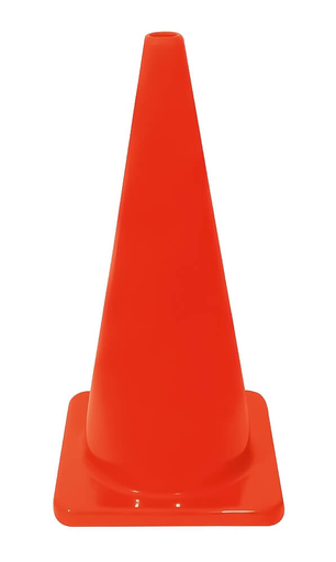 [SIF10-SR-3185] Cono anaranjado brilloso de 71 cms con base con 8 puntos de apoyo.