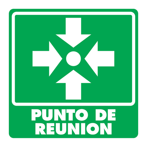 [SIF12-SA008N08] SEÑAL MODELO 008 PUNTO DE REUNIÓN 25X25 NORMAL ESTIRENO