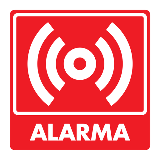 [SIF12-SB042N08] SEÑAL MODELO 042 ALARMA 25X25 NORMAL ESTIRENO